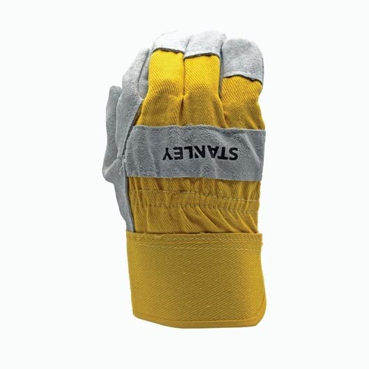 Cordova Stanley Select Cowhide spit Leather Palm Work and Safety Gloves - Yellow Canvas Back - Large, 1 Count (Pack of 1) - Image 3