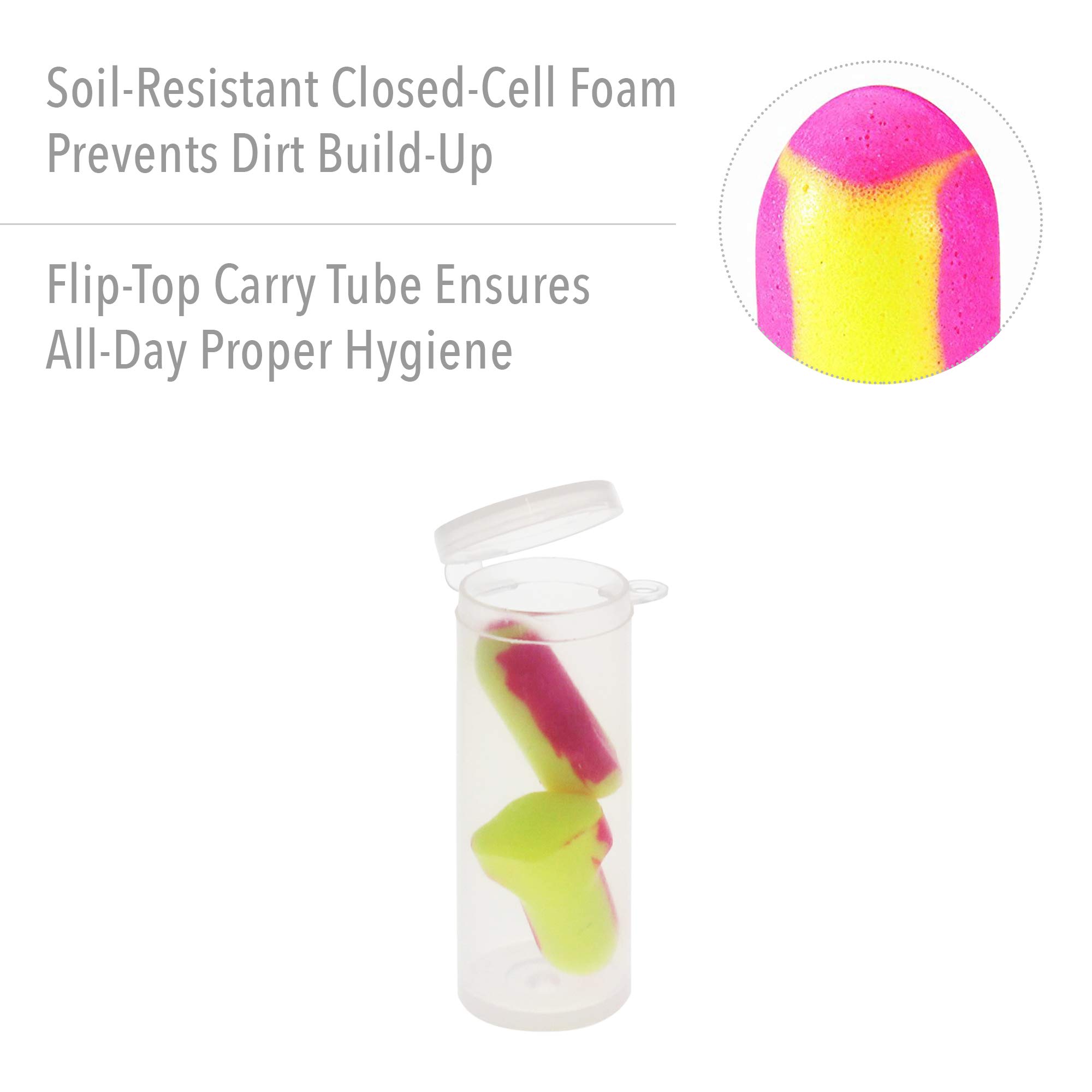 Stanley High-Visibility Low Pressure Disposable Foam Earplugs with Carrying Case, 5-Pairs (RST-63001) - Image 7